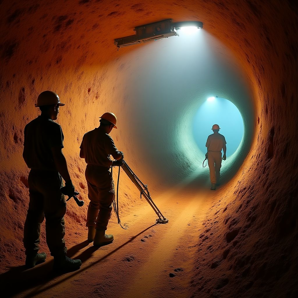 Traditional opal mining in the Australian outback