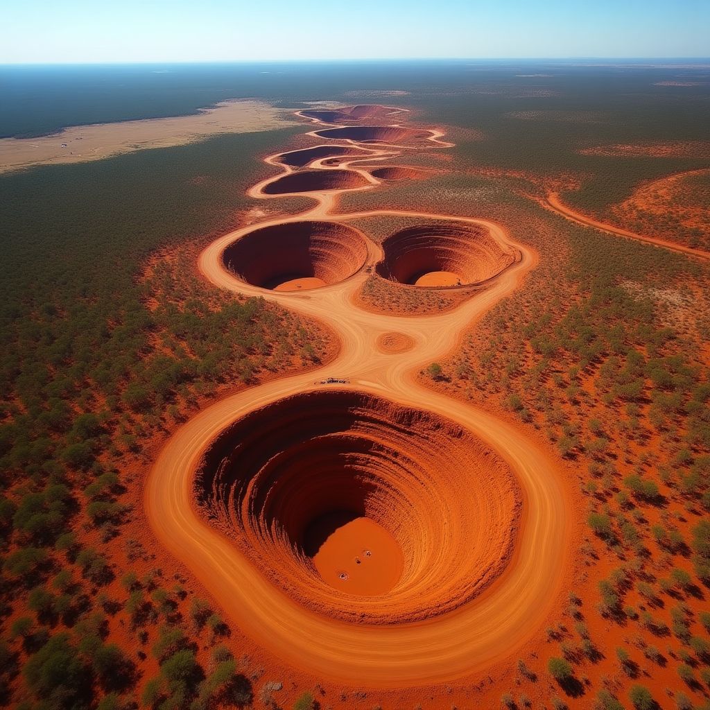 Lightning Ridge black opal mining operation
